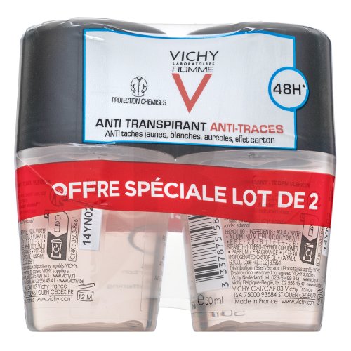 Vichy Homme 48H Anti-Perspirant Anti-Stains 2 x 50 ml