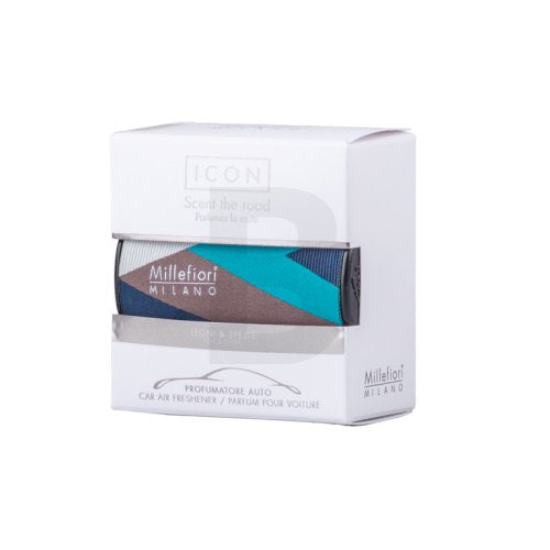 Millefiori Milano Icon Car Air Freshener Legni &amp; Spezie Textil Geometric