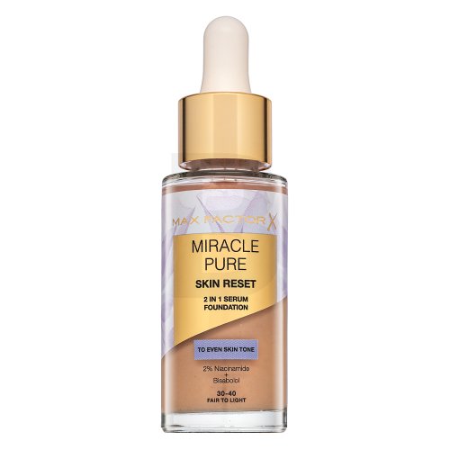 Max Factor Miracle Pure Skin Reset 2in1 Serum Foundation 30-40 Fair To Light 30 ml