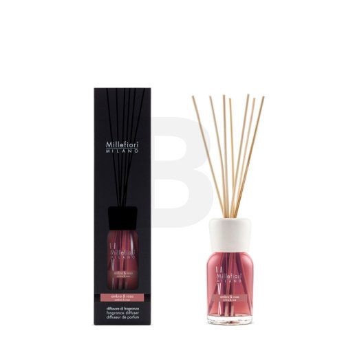 Millefiori Milano Fragrance Diffuser Ambra &amp; Rosa 100 ml