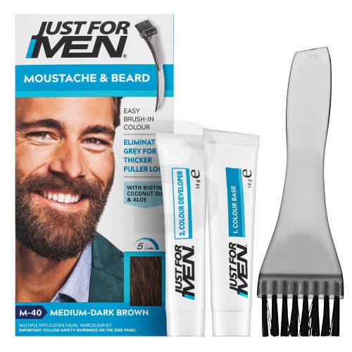 Just For Men Moustache &amp; Beard Color M40 Medium-Dark Brown