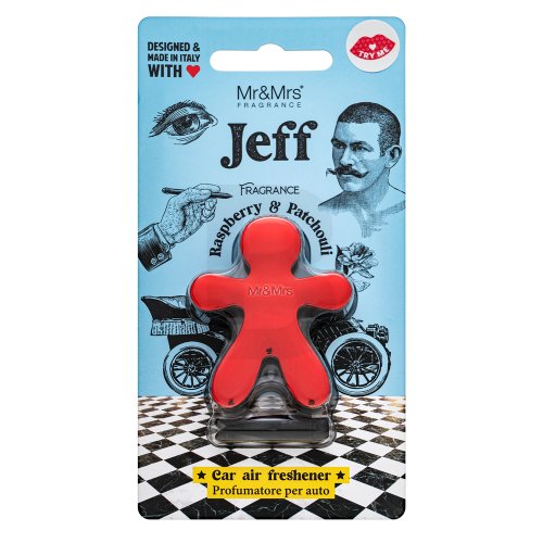 Mr&amp;Mrs Fragrance Jeff Chrome Car Air Freshener Raspberry &amp; Patchouli