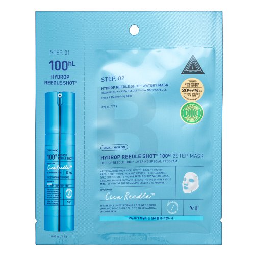 VT Cosmetics Hydrop Reedle Shot 100ʰˡ 2 Step Mask 38 g